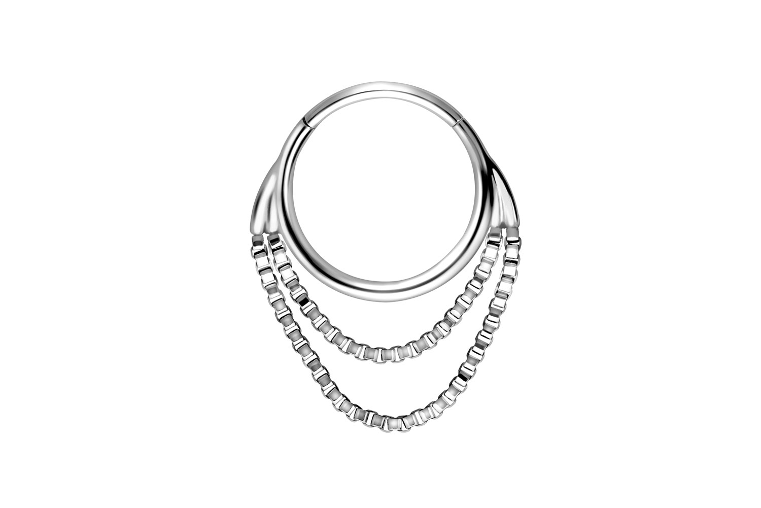 Chirurgenstahl Segmentring Clicker Piercing 2 KETTEN